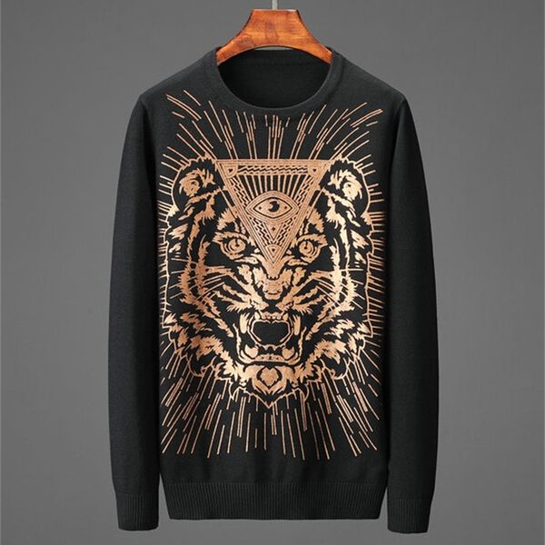 jacquard men's blouse sweater 2020 winter dress clothes 4v9o, White;black 
jacquard men's blouse sweater 2020 winter dress clothes 4v9o, White;black