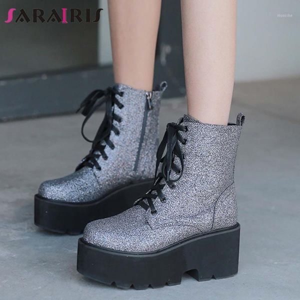 boots sarairis brand female bling street gothic platform ankle women's chunky high heels thin plush shoes woman1, Black
boots sarairis brand female bling street gothic platform ankle women's chunky high heels thin plush shoes woman1, Black