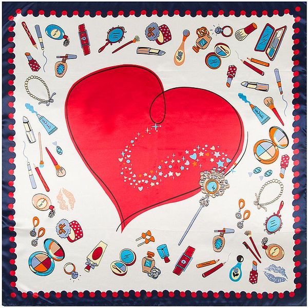 scarves 2021 square silk scarf women 90*90cm fashion bandana love makeup lipstick shawl hijab, Blue;gray
scarves 2021 square silk scarf women 90*90cm fashion bandana love makeup lipstick shawl hijab, Blue;gray