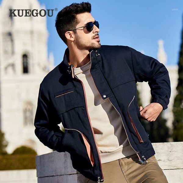 kuegou men's jacket autumn south korea fashion turtleneck tooling thickened coat men color collision yw-65351, Black;brown
kuegou men's jacket autumn south korea fashion turtleneck tooling thickened coat men color collision yw-65351, Black;brown