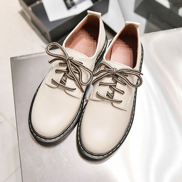 british style lace up leather shoes 2020 new korean four seasons leisure net red lace up trend thick sole personalized women's shoes c1, Black;white
british style lace up leather shoes 2020 new korean four seasons leisure net red lace up trend thick sole personalized women's shoes c1, Black;white