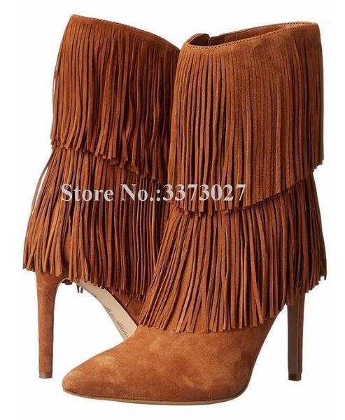 boots woman suede tassel mid-calf fashion handmade pointed toe thin heel short female large size winter1, Black
boots woman suede tassel mid-calf fashion handmade pointed toe thin heel short female large size winter1, Black