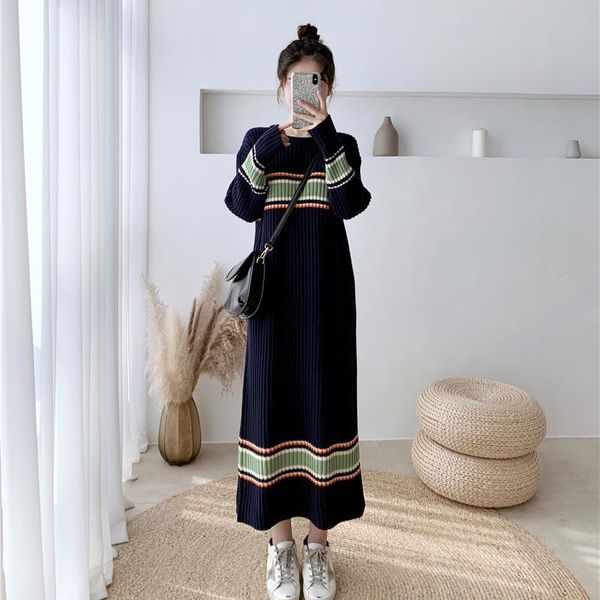 casual dresses one-piece korean style 2021 winter women dress knitted loose straight sweater long over the knee temperament, Black;gray
casual dresses one-piece korean style 2021 winter women dress knitted loose straight sweater long over the knee temperament, Black;gray