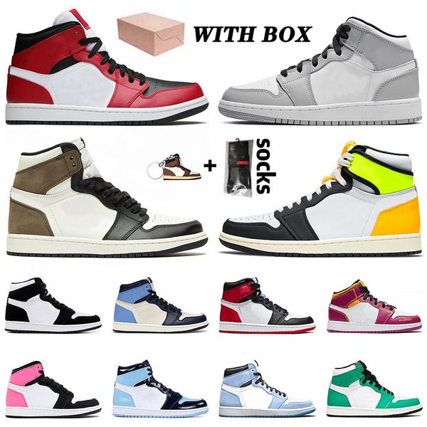 jumpman 1 1s mid chicago toe men women light smoke grey 2021 basketball shoes white shadow fearless dark mocha retro trainers sneakers 36-46, White;red
jumpman 1 1s mid chicago toe men women light smoke grey 2021 basketball shoes white shadow fearless dark mocha retro trainers sneakers 36-46, White;red