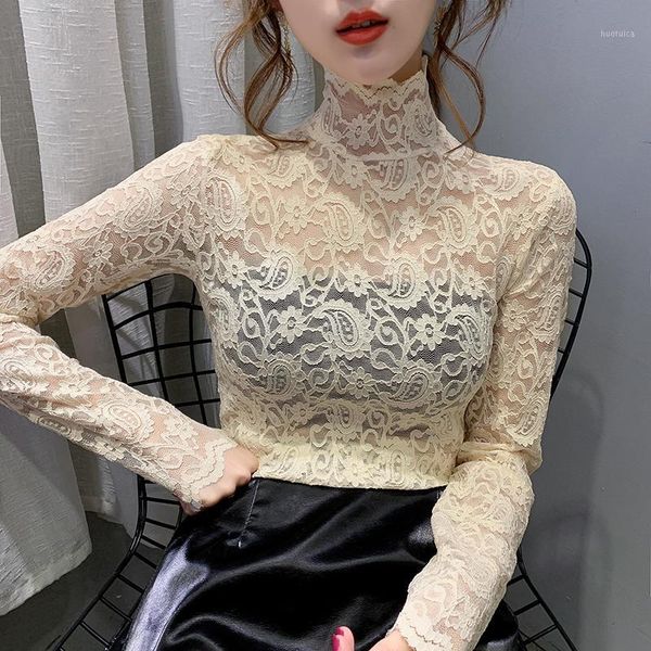 women blouses 2020 spring winter thick lace turtleneck blouse shirt woman long sleeve blouse femme shirts blusa black beige1, White
women blouses 2020 spring winter thick lace turtleneck blouse shirt woman long sleeve blouse femme shirts blusa black beige1, White
