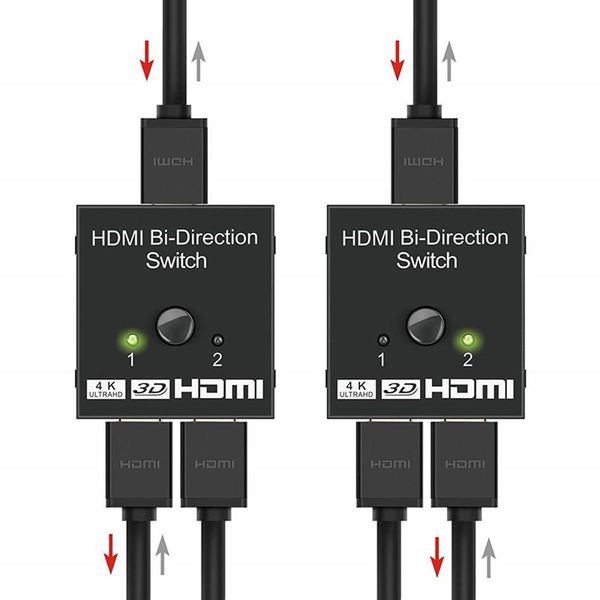 4k hdmi switch 2 ports bi-directional 1x2 / 2x1 hdmi switcher splitter supports ultra hd 4k 1080p 3d hdr hdcp for hdtv
4k hdmi switch 2 ports bi-directional 1x2 / 2x1 hdmi switcher splitter supports ultra hd 4k 1080p 3d hdr hdcp for hdtv