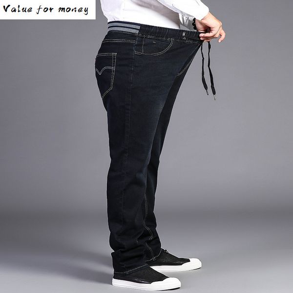 men large size 48 trousers high strech jeans elastic waist denim pants straight 6xl 7xl 8xl 9xl q0105, Black;white
men large size 48 trousers high strech jeans elastic waist denim pants straight 6xl 7xl 8xl 9xl q0105, Black;white
