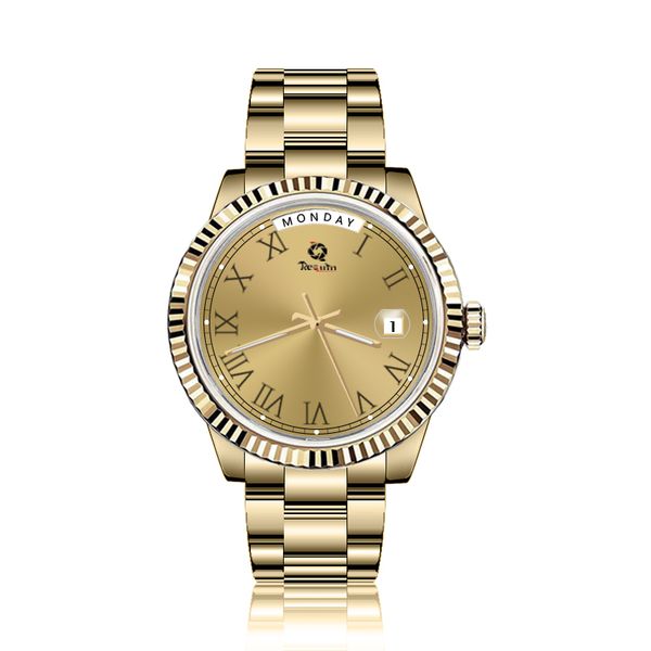 men's luxury automatic mechanical watch m228238-0006 gold stainless steel case day-date roman numeral calendar requin card, Slivery;brown
men's luxury automatic mechanical watch m228238-0006 gold stainless steel case day-date roman numeral calendar requin card, Slivery;brown