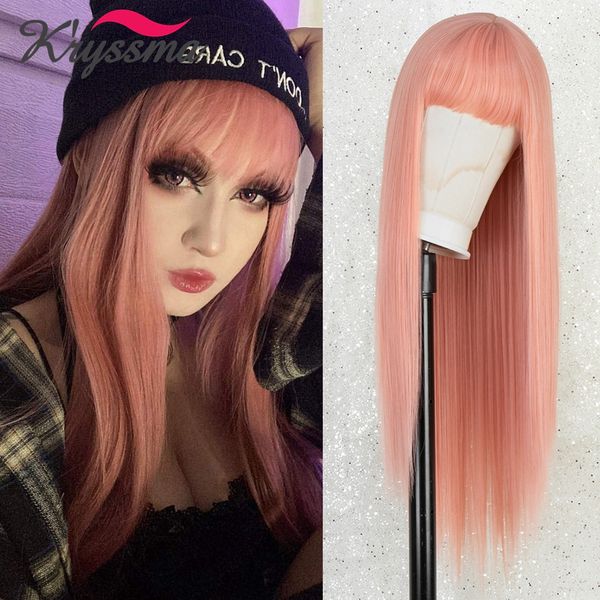 lx brand cosplay straight wig with bangs burgundy red green pink synthetic wigs for women machine made wig glueless hairfactory direct, Black
lx brand cosplay straight wig with bangs burgundy red green pink synthetic wigs for women machine made wig glueless hairfactory direct, Black