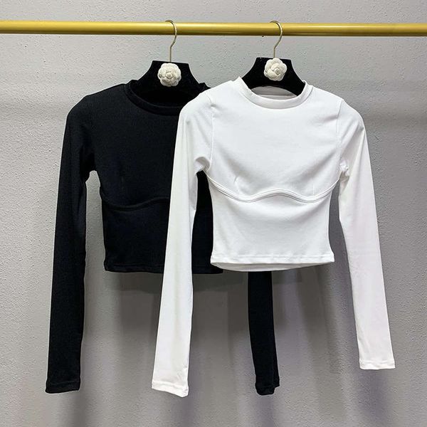 women's clothing autumn 2020 tight thread waist long sleeve t-shirt short women, Black;gray
women's clothing autumn 2020 tight thread waist long sleeve t-shirt short women, Black;gray