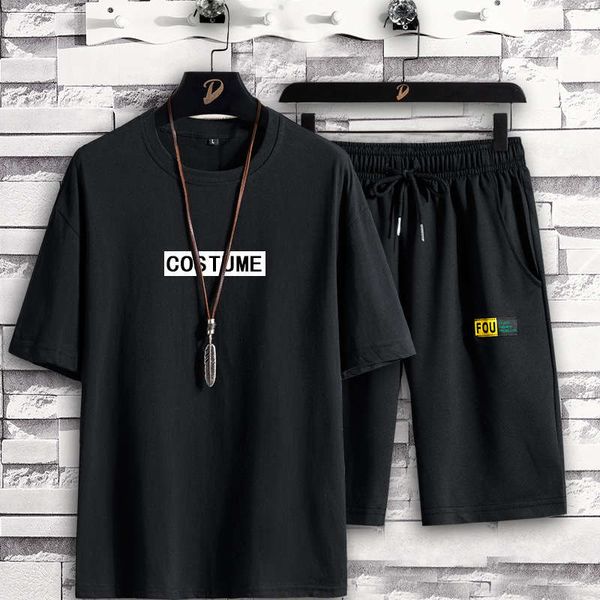 men 2020 summer new t-shirt short sleeve two piece sportswear men's casual suit, Gray
men 2020 summer new t-shirt short sleeve two piece sportswear men's casual suit, Gray