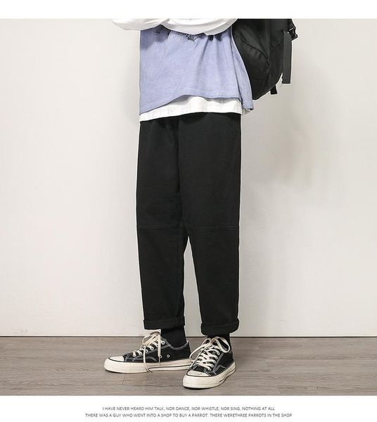spring autumn new casual trousers men fashion loose ankle-length pants solid color streetwear pant men clothes 2020, Black
spring autumn new casual trousers men fashion loose ankle-length pants solid color streetwear pant men clothes 2020, Black