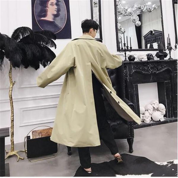 harajuku long coats men casual loose trench coat mens personality button overcoat male back split steampunk windbreaker casaco1, Tan;black
harajuku long coats men casual loose trench coat mens personality button overcoat male back split steampunk windbreaker casaco1, Tan;black