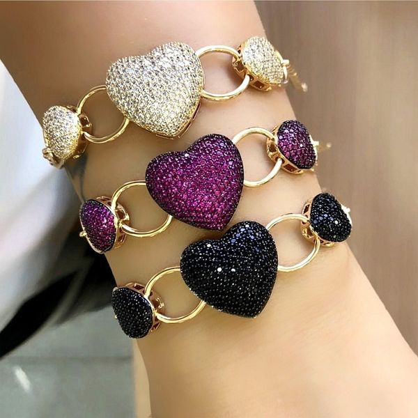 fashion heart shape bracelets for women paved micro multicolor zirconia gold color copper adjustable boho bangle party jewelry y200107, Golden;silver
fashion heart shape bracelets for women paved micro multicolor zirconia gold color copper adjustable boho bangle party jewelry y200107, Golden;silver
