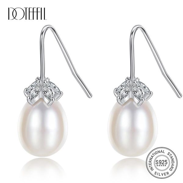 doteffil 925 sterling silver zircon drop earrings genuine natural freshwater pearl earrings for women jewelry wedding/party gift
doteffil 925 sterling silver zircon drop earrings genuine natural freshwater pearl earrings for women jewelry wedding/party gift