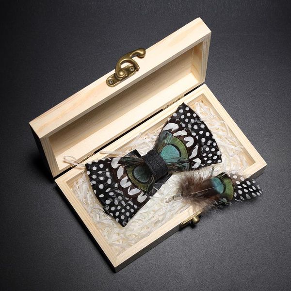 jemygins mens natural feather brooch bowties fashion bow tie brooch wood box set party wedding concert hair ties, Black;gray
jemygins mens natural feather brooch bowties fashion bow tie brooch wood box set party wedding concert hair ties, Black;gray