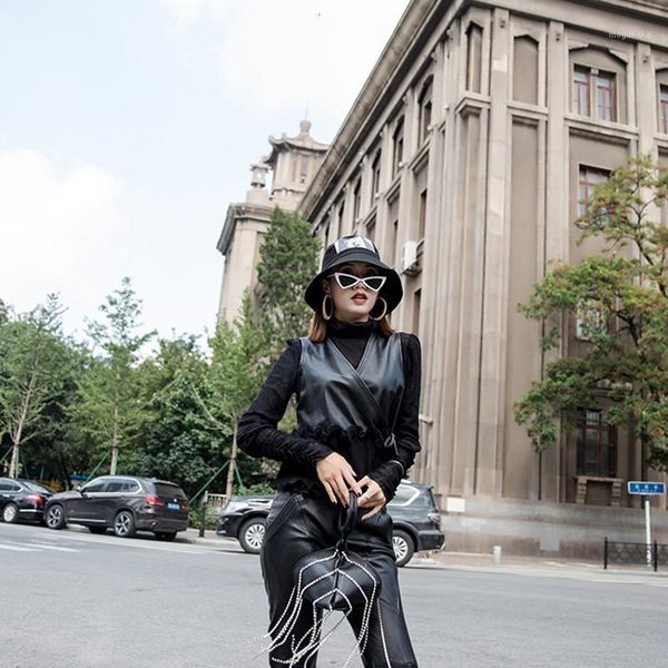 english name: high street flying deck leather women's leather short sleeve short sleeve sheepskin v-neck sheepskin sleeveless1, Black;white
english name: high street flying deck leather women's leather short sleeve short sleeve sheepskin v-neck sheepskin sleeveless1, Black;white