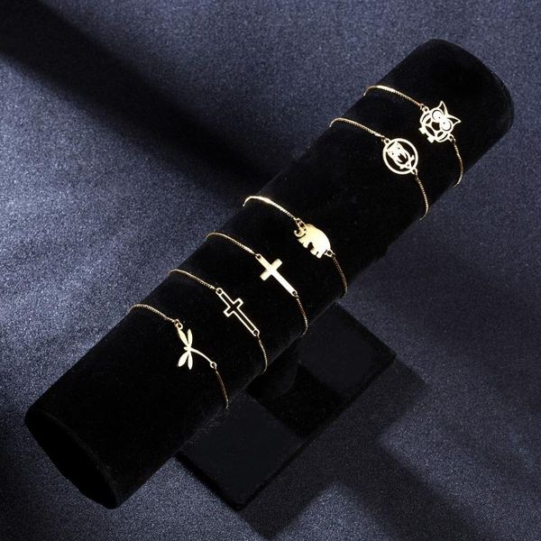 charm bracelets doreenbeads fashion bracelet stainless steel animal cross adjustable gold color trendy jewelry for women charms,1 pc, Golden;silver
charm bracelets doreenbeads fashion bracelet stainless steel animal cross adjustable gold color trendy jewelry for women charms,1 pc, Golden;silver