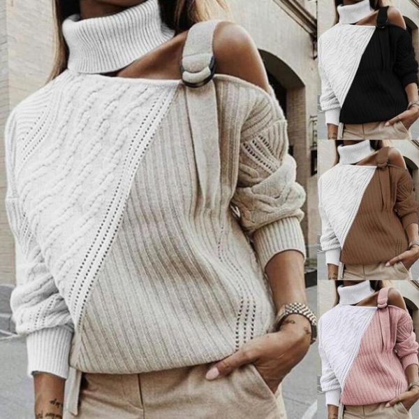 womens new design contrast color patchwork knitted crochet hollow out pullover fashion street female turtleneck sweater, White;black
womens new design contrast color patchwork knitted crochet hollow out pullover fashion street female turtleneck sweater, White;black