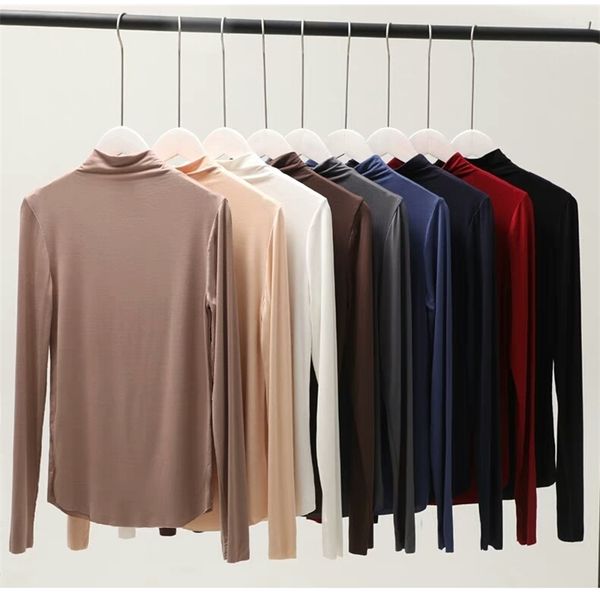 turtleneck long sleeve women t shirt 100% cotton t-shirt slim tee shirts harajuku women camiseta mujer tee shirt femme 201125, White
turtleneck long sleeve women t shirt 100% cotton t-shirt slim tee shirts harajuku women camiseta mujer tee shirt femme 201125, White