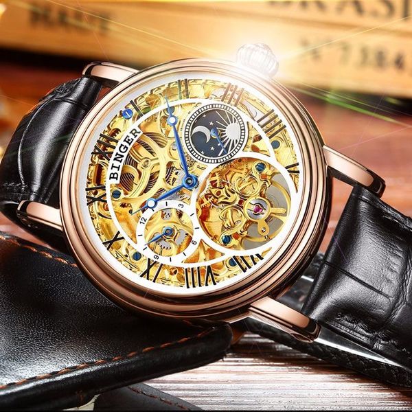wristwatches switzerland binger watches men tourbillon relogio masculino water resistant skeleton mechanical watch clock, Slivery;brown
wristwatches switzerland binger watches men tourbillon relogio masculino water resistant skeleton mechanical watch clock, Slivery;brown
