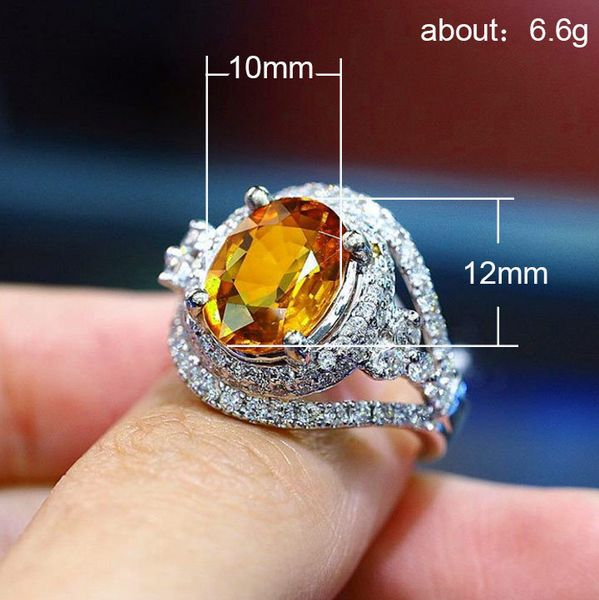2021 new european and american new fashion champagne yellow zircon ring wedding jewelry, Golden;silver
2021 new european and american new fashion champagne yellow zircon ring wedding jewelry, Golden;silver