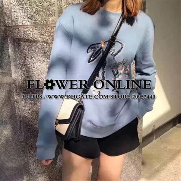 european luxury official loose thick blouse designer 100% website synchronous hoodie famous women sweatshirt cotton embroidery brand sw hltt, Black
european luxury official loose thick blouse designer 100% website synchronous hoodie famous women sweatshirt cotton embroidery brand sw hltt, Black