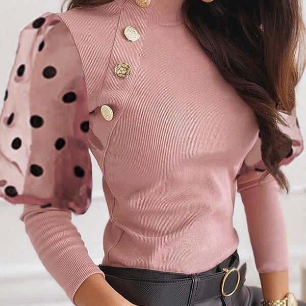 pink t-shirt mesh women transparent stitching sleeve street dot print autumn long clothes tee kg-1112, White
pink t-shirt mesh women transparent stitching sleeve street dot print autumn long clothes tee kg-1112, White