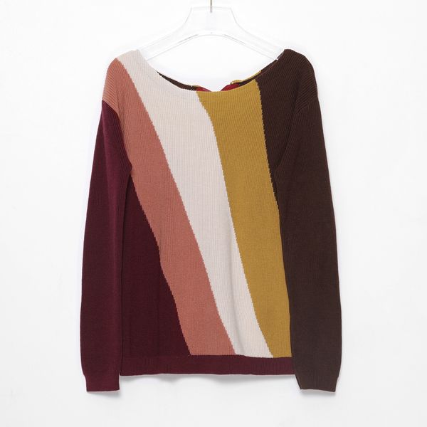 female knitt pullover's intuition autumn long winter around the neck of wool back through chic 2020 vintage sweater, White;black
female knitt pullover's intuition autumn long winter around the neck of wool back through chic 2020 vintage sweater, White;black