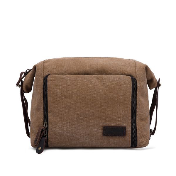 men's canvas toilet bag purse retro clutch waterproof cosmetics lfpt