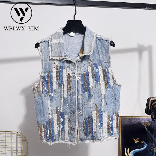 harajuku denim vest women sequins sleeveless short coat fashion hole jeans vest female loose plus size waistcoat denim jacket ve1, Black;white
harajuku denim vest women sequins sleeveless short coat fashion hole jeans vest female loose plus size waistcoat denim jacket ve1, Black;white