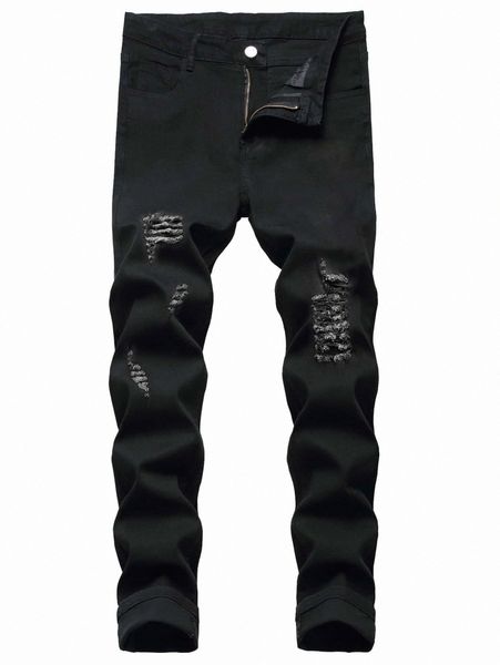 romwe guys ripped jeans p0tz#, Blue 
romwe guys ripped jeans p0tz#, Blue