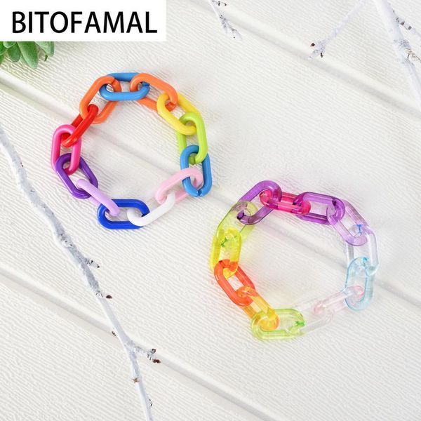 link, chain korean style fashion transparent solid acrylic plastic bracelet rainbow color for women trendy 2 styles girl good gifts, Black
link, chain korean style fashion transparent solid acrylic plastic bracelet rainbow color for women trendy 2 styles girl good gifts, Black