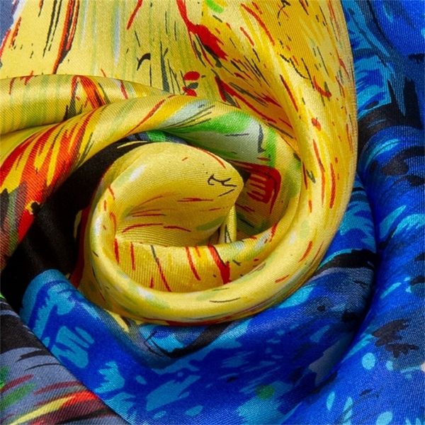 natural bandana female painting hair for women cafe terrace at night silk headband women's square scarf y201007, Blue;gray
natural bandana female painting hair for women cafe terrace at night silk headband women's square scarf y201007, Blue;gray