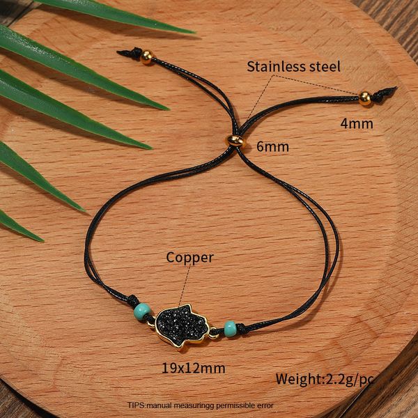 factory price hand resin druzy charm woven bracelets boho for women handmade colorful wax rope adjustable bracele jewelr, Black
factory price hand resin druzy charm woven bracelets boho for women handmade colorful wax rope adjustable bracele jewelr, Black