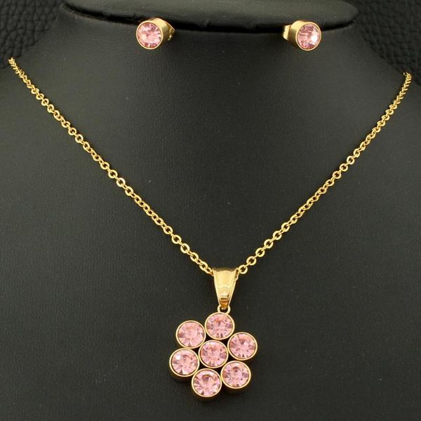 fashion stainless steel jewelry gold color round ball pendant necklace and stud earrings sets for women gift sfolakip, Silver
fashion stainless steel jewelry gold color round ball pendant necklace and stud earrings sets for women gift sfolakip, Silver