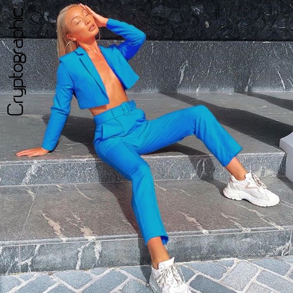 cryptographic neon fashion blazer suit and pant set women autumn coat outwear matching sets high waist pants trousers streetwear y200110, White
cryptographic neon fashion blazer suit and pant set women autumn coat outwear matching sets high waist pants trousers streetwear y200110, White