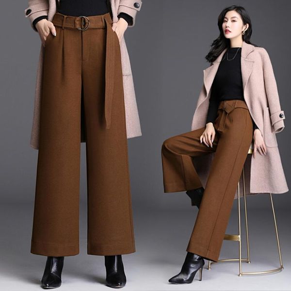 women's pants & capris woolen trousers leg women autumn winter loose straight all-match casual wide, Black;white
women's pants & capris woolen trousers leg women autumn winter loose straight all-match casual wide, Black;white