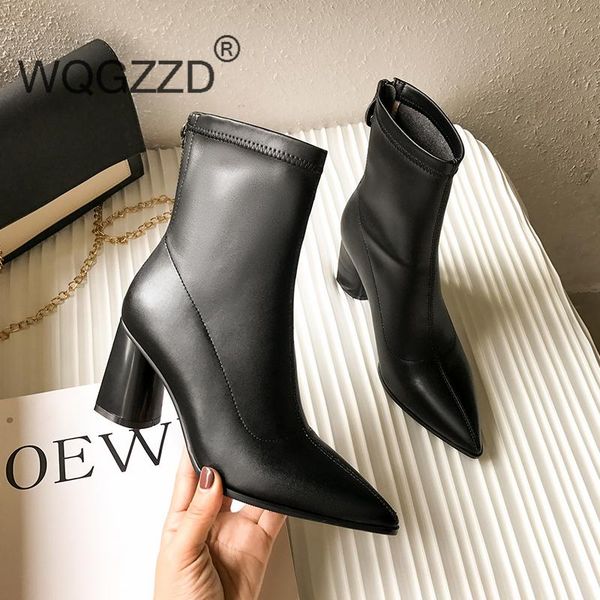 bottes femme high heels shoes women's ankle boots korean microfiber leather keep warm solid color ankle boots zapaptos mujer, Black
bottes femme high heels shoes women's ankle boots korean microfiber leather keep warm solid color ankle boots zapaptos mujer, Black
