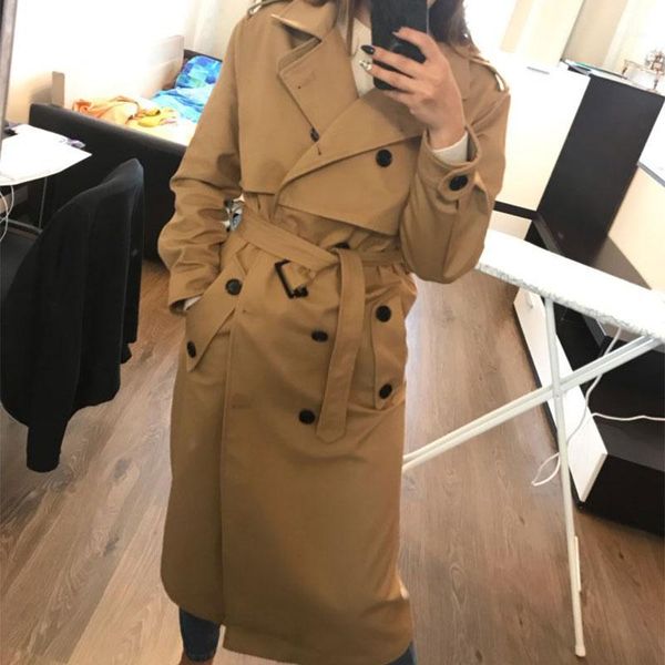 women's long coat casual solid khaki double breasted outwear sashes office lady coats epaulet windbreaker1, Tan;black
women's long coat casual solid khaki double breasted outwear sashes office lady coats epaulet windbreaker1, Tan;black