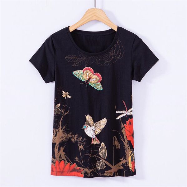 plus size 2021 summer korean beading hand short-sleeve shirt women the form of diamond-sequined butterfly sequins in cartoons animated q7sz, White
plus size 2021 summer korean beading hand short-sleeve shirt women the form of diamond-sequined butterfly sequins in cartoons animated q7sz, White