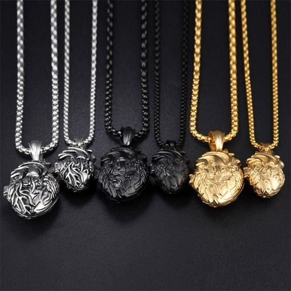 big or small stainless steel silver color gold black anatomical open heart design pendant necklace men women jewelry chain gift 201013
big or small stainless steel silver color gold black anatomical open heart design pendant necklace men women jewelry chain gift 201013