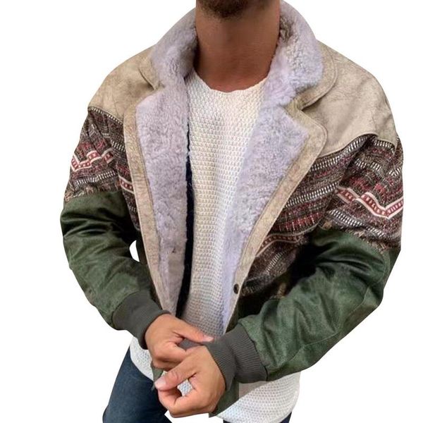 men 2020s suede stitching jackets fur coat color block lapel long sleeve fleece buttons coats jacket winter warm patchwork outwear, Black;brown
men 2020s suede stitching jackets fur coat color block lapel long sleeve fleece buttons coats jacket winter warm patchwork outwear, Black;brown