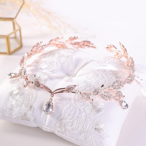 rose gold crystal crown bridal hair accessory wedding rhinestone waterdrop leaf tiara crown headband frontlet bride hair jewelry, Golden;silver
rose gold crystal crown bridal hair accessory wedding rhinestone waterdrop leaf tiara crown headband frontlet bride hair jewelry, Golden;silver
