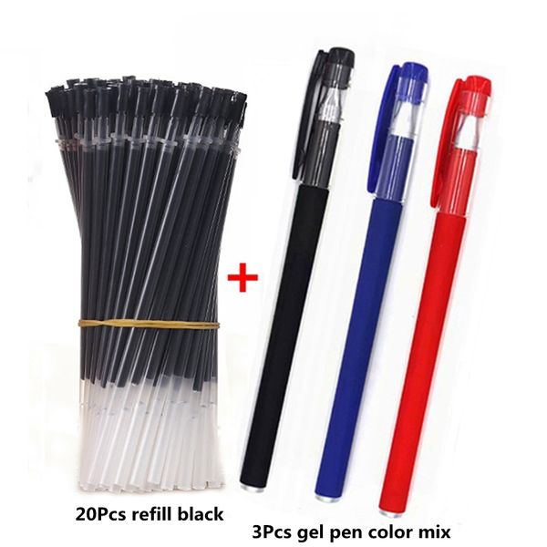 23pcs/set red blue black ink gel pen refill 0.5mm writing neutral pens refill for student school office supplies stationery
23pcs/set red blue black ink gel pen refill 0.5mm writing neutral pens refill for student school office supplies stationery