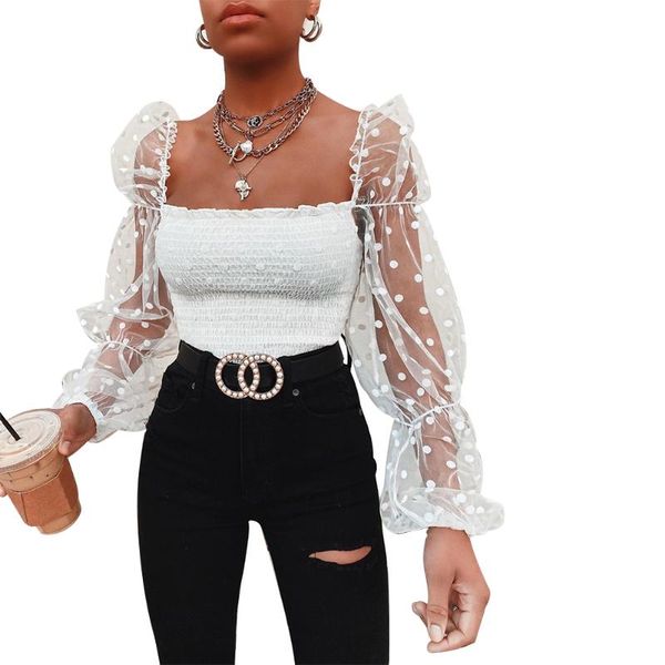 hirigin women off shoulder casual bralet bra polka dot mesh sheer puff long sleeve blouse slash neck shirts slim, White
hirigin women off shoulder casual bralet bra polka dot mesh sheer puff long sleeve blouse slash neck shirts slim, White