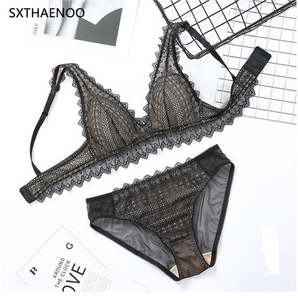 sxthaenoo womens lace bra set black thin comfortable embroidery lingerie elegant romantic breathable without steel rings c1211, Black;white
sxthaenoo womens lace bra set black thin comfortable embroidery lingerie elegant romantic breathable without steel rings c1211, Black;white