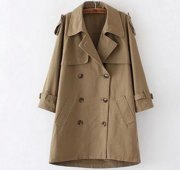 xs- / spring women new long fashion loose in the leisure long double-breasted trench coat, Tan;black
xs- / spring women new long fashion loose in the leisure long double-breasted trench coat, Tan;black