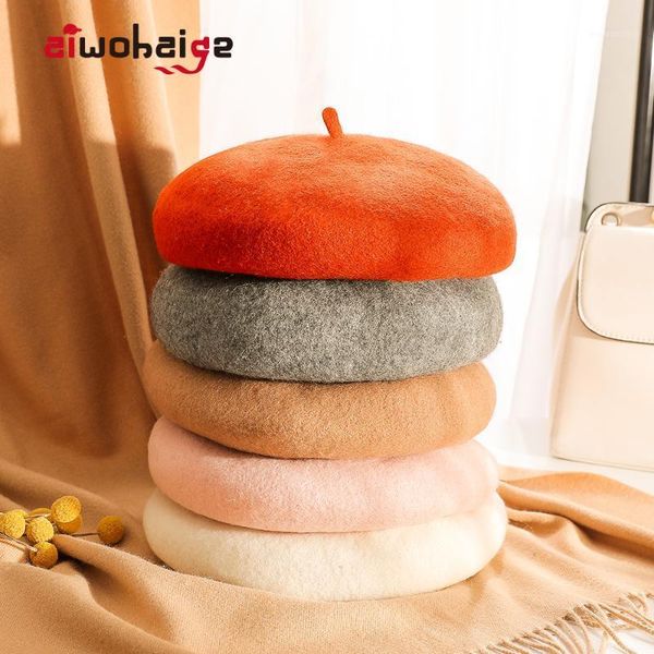 wool beret for autumn women girl beret french artist vintage plain hats solid color elegant lady winter caps1, Blue;gray
wool beret for autumn women girl beret french artist vintage plain hats solid color elegant lady winter caps1, Blue;gray