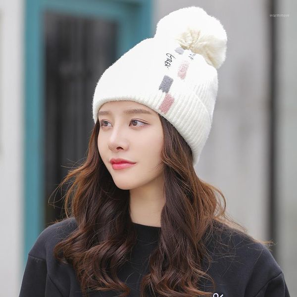 female hair ball japan and south korea thick warm knitted embroidery letters cute autumn and winter woolen hat1, Blue;gray
female hair ball japan and south korea thick warm knitted embroidery letters cute autumn and winter woolen hat1, Blue;gray